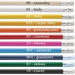 Ołówek z białą gumką A00001
