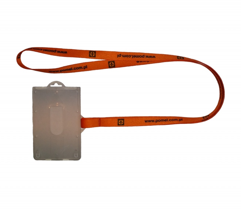 Smycz reklamowa 10 mm z etui na identyfikator