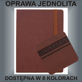 NOTES A5 W KRATKĘ 144 STR. OPRAWA VIVELLA Z GUMKĄ